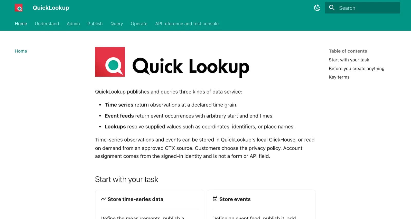 The guides' front page